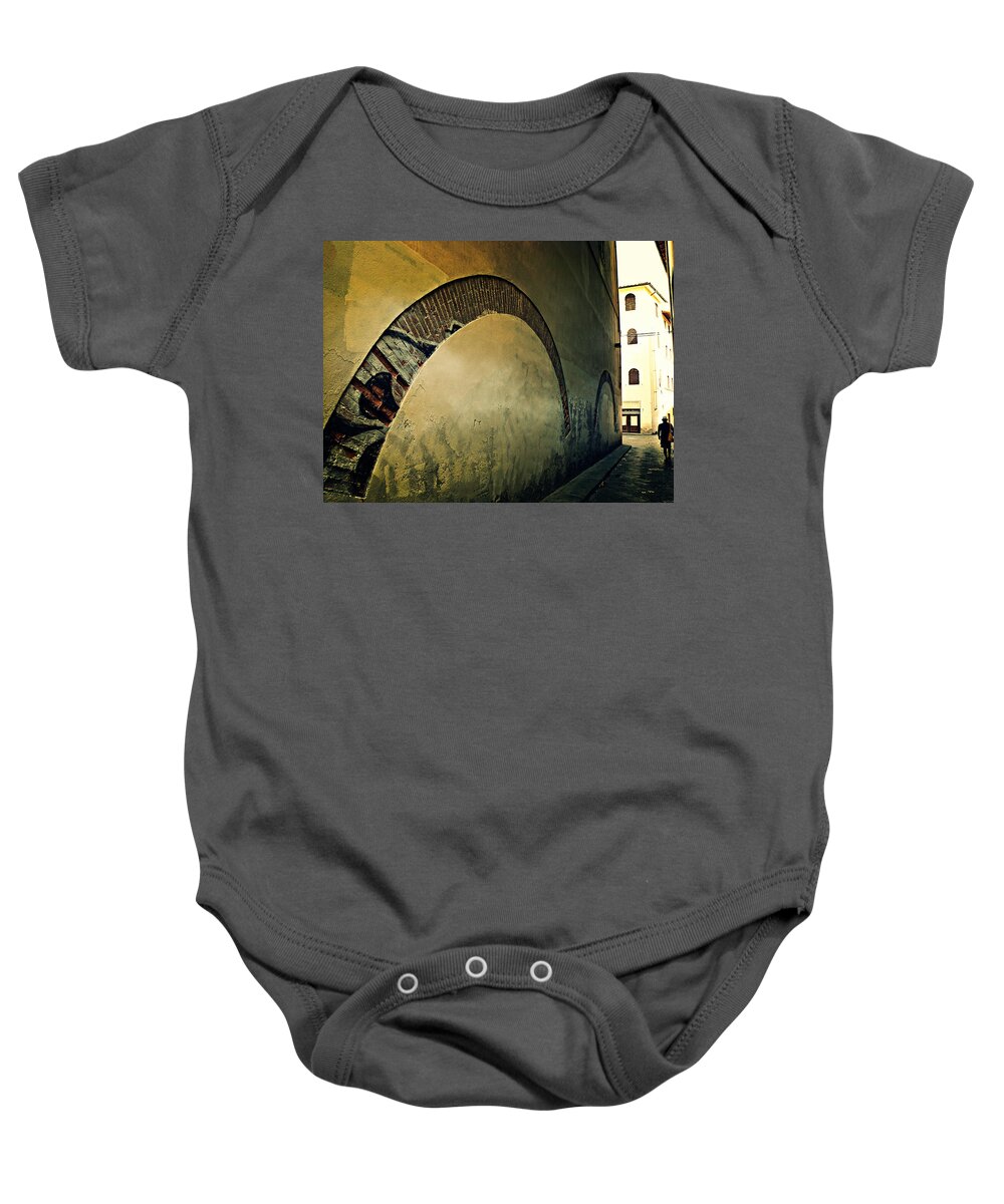 Il Muro Baby Onesie featuring the photograph Il Muro by Micki Findlay