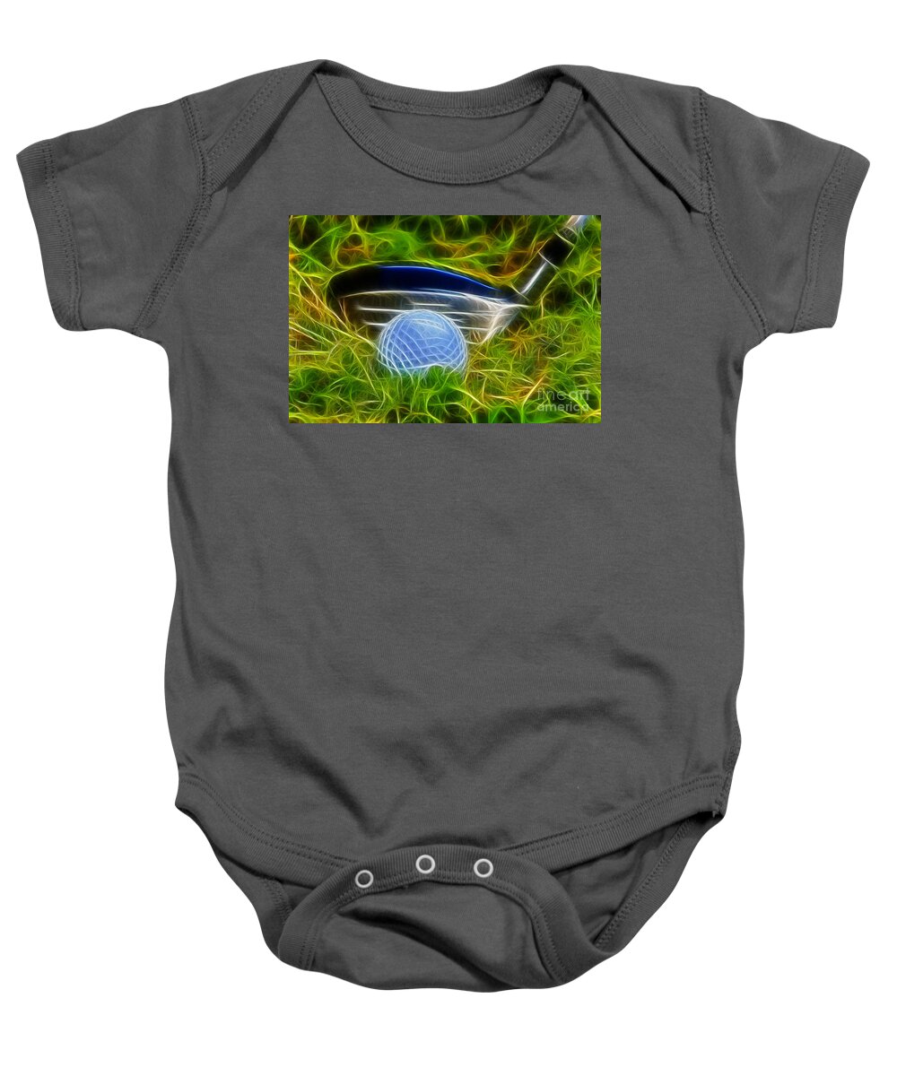 Golf Canvas Baby Onesie featuring the photograph In the rough by Chris Thaxter