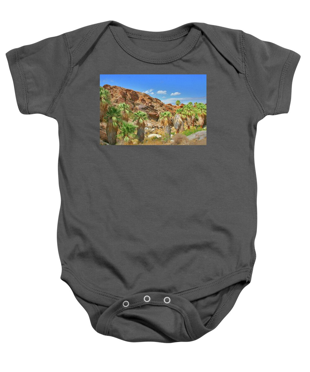 Landscape Baby Onesie featuring the photograph Indian Canyons View In Palm Springs by Ben and Raisa Gertsberg