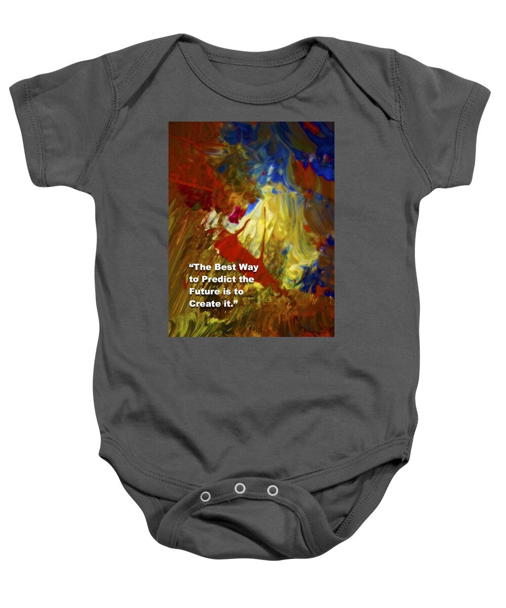 Inspirational Saying Baby Onesie featuring the painting Inspirational Saying by Joan Reese
