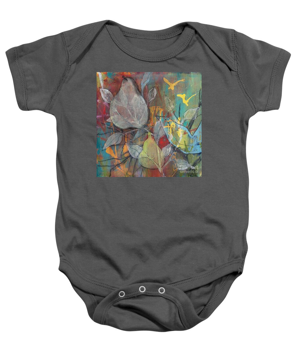 Robin Maria Pedrero Baby Onesie featuring the painting It's Electric by Robin Pedrero