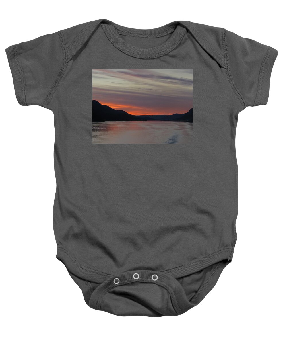 Sunset Baby Onesie featuring the photograph Juneau Alaska by Jennifer Wheatley Wolf