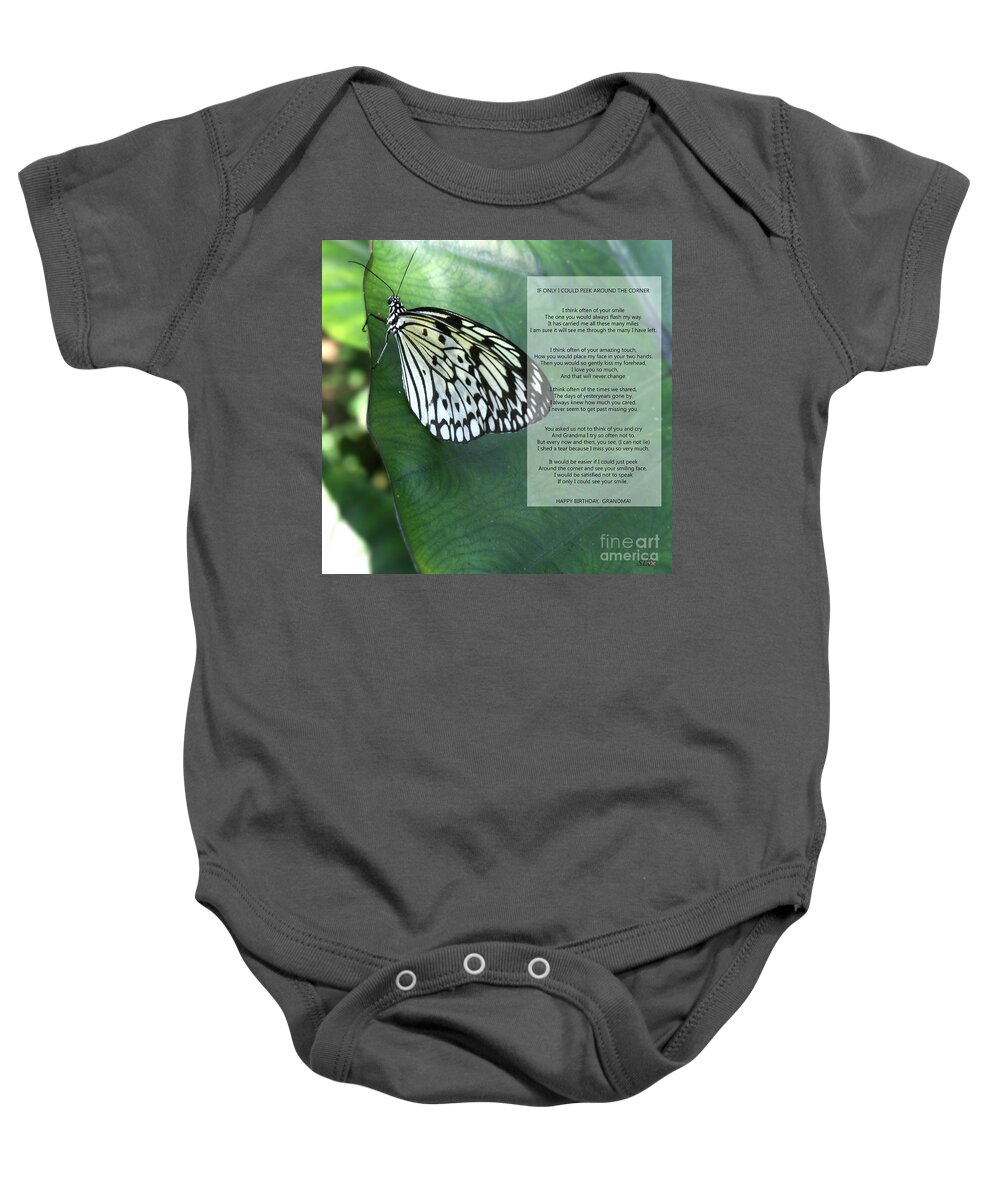 Butterfly Baby Onesie featuring the photograph Just a Peak by Sandra Clark