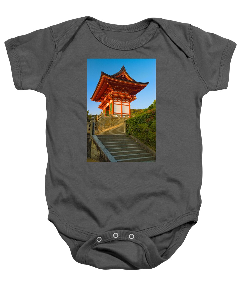 Pagoda Baby Onesie featuring the photograph Kiyomizudera Temple by Sebastian Musial