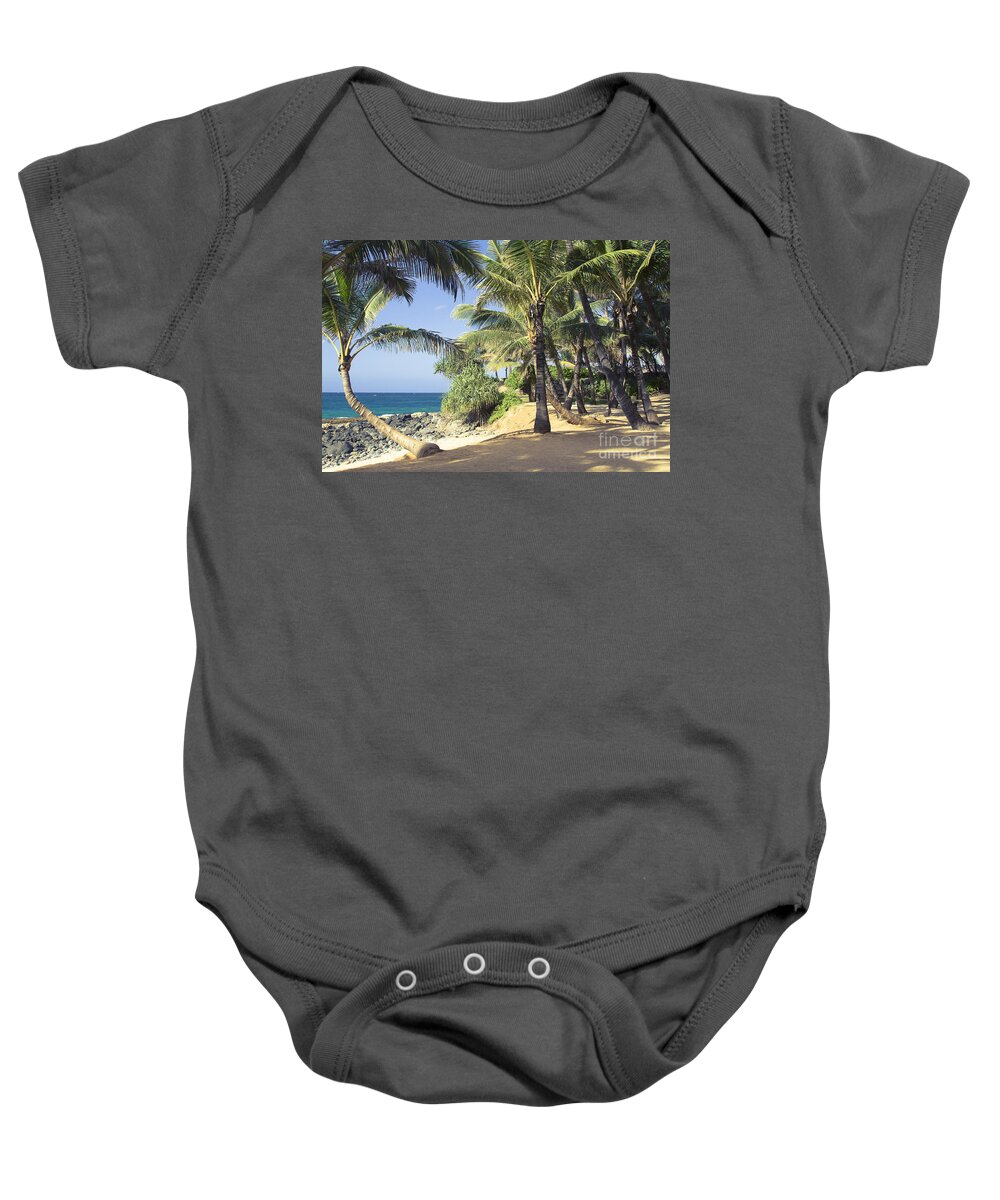  Baby Onesie featuring the photograph Kuau Cove Beach Paia Maui North Shore Hawaii by Sharon Mau