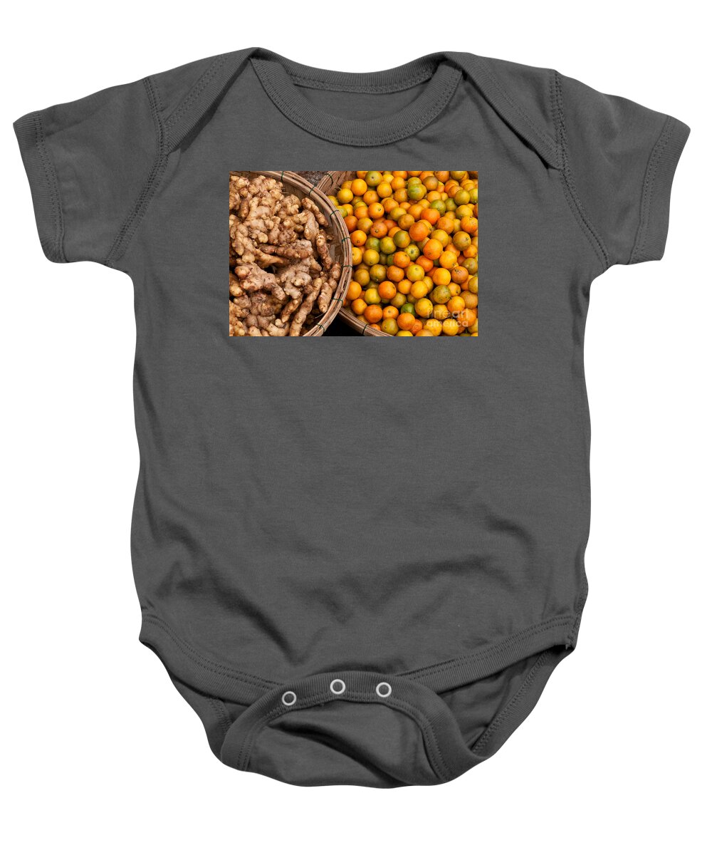 Kumquats Baby Onesie featuring the photograph Kumquats And Ginger by Rick Piper Photography