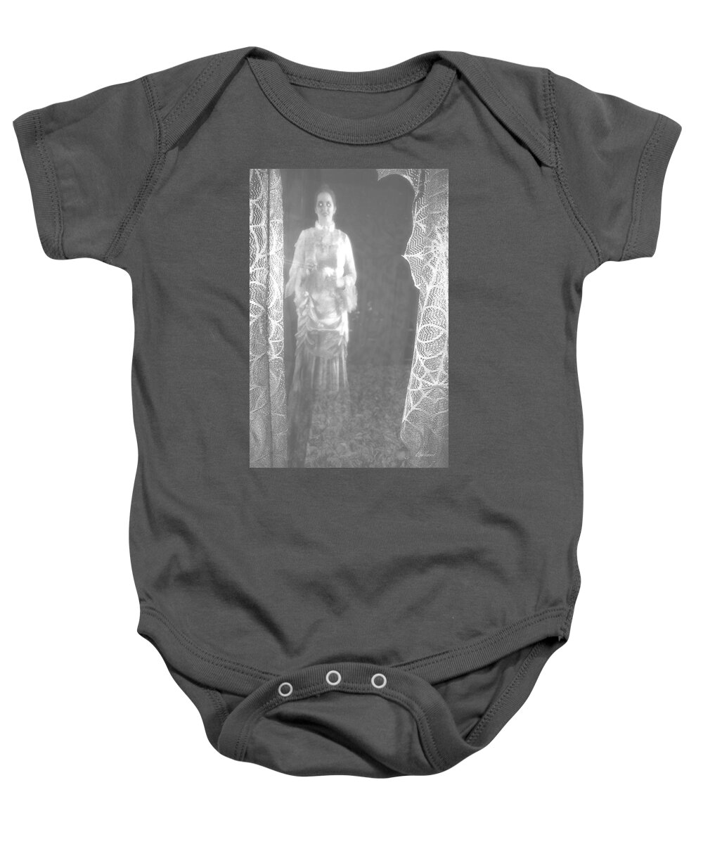 Ghost Baby Onesie featuring the photograph Lady in White by Diana Haronis