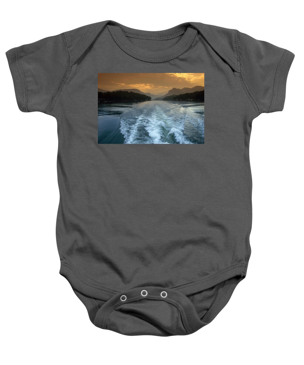 North Carolina Baby Onesie featuring the photograph Lake Lure, Nc by Bruce Roberts