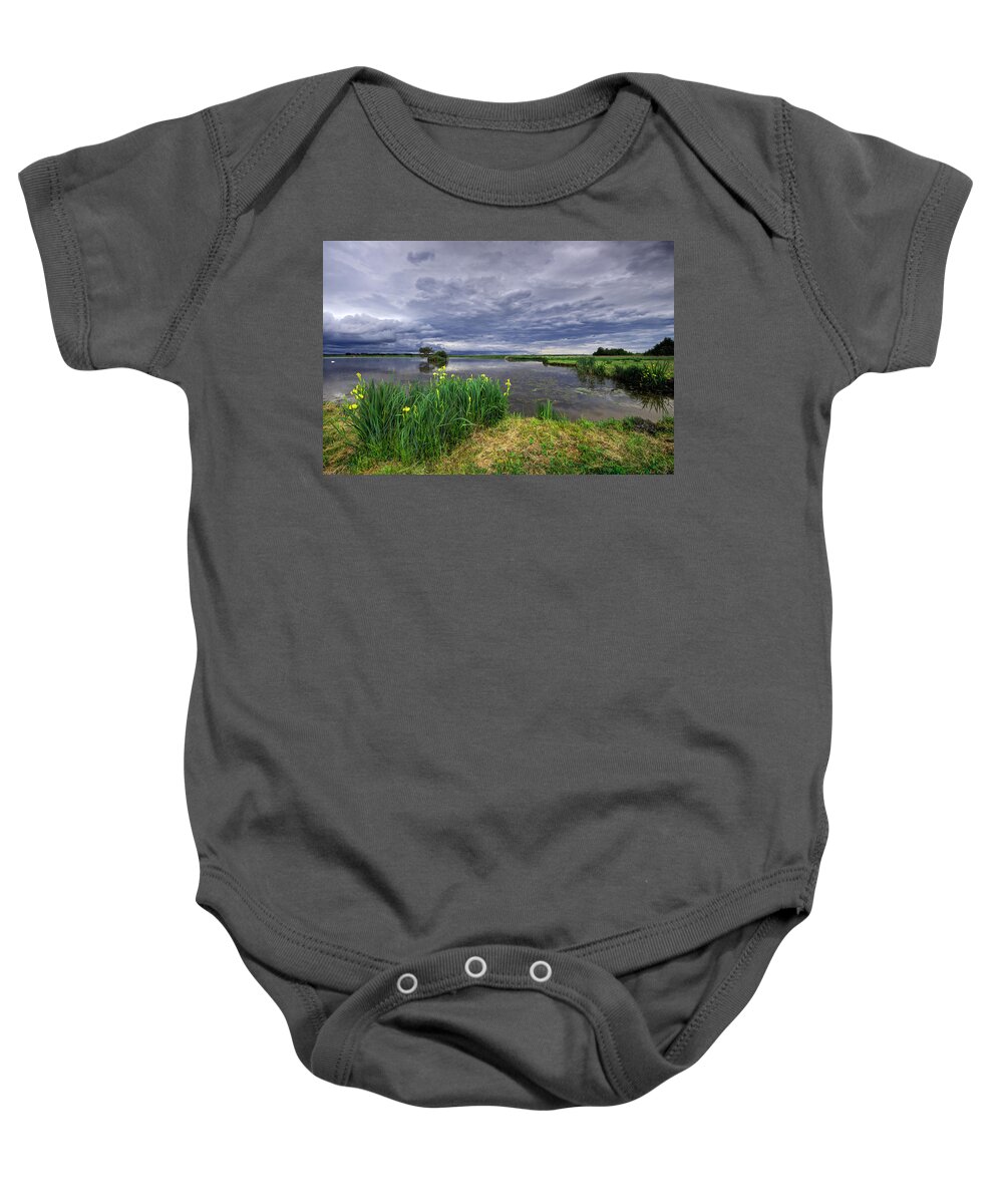 Reflection Baby Onesie featuring the photograph Lakeside by Ivan Slosar