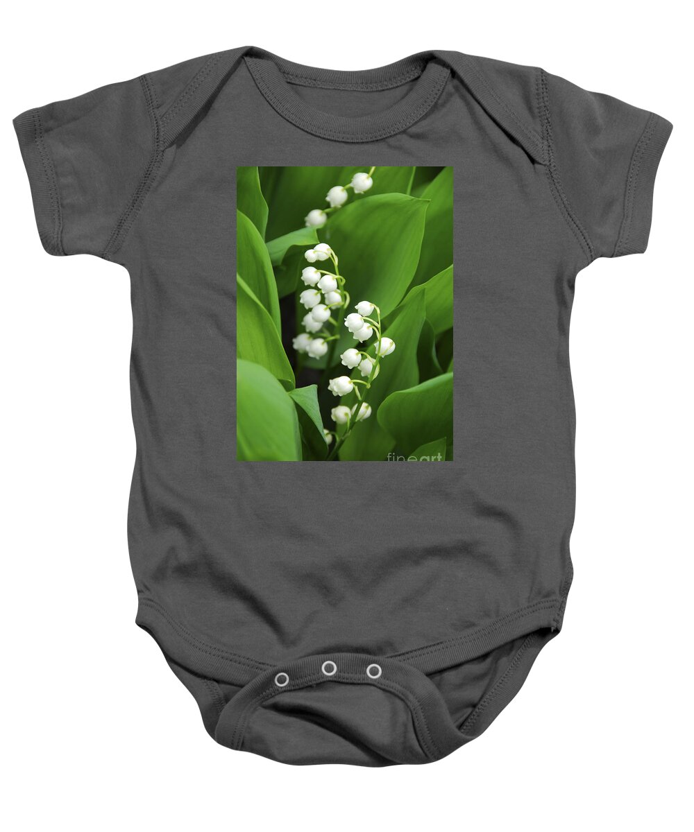 Lily Baby Onesie featuring the photograph Lily-of-the-valley by Elena Elisseeva