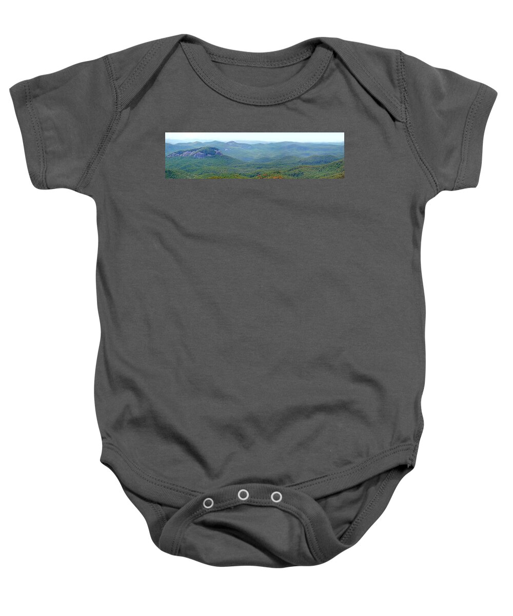 Duane Mccullough Baby Onesie featuring the photograph Looking Glass Rock and Valley in the Spring by Duane McCullough