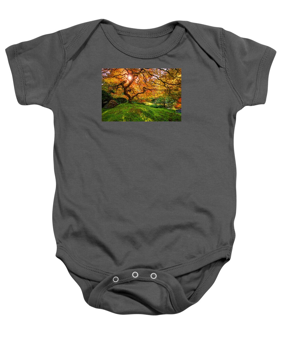 Japanese Maple Baby Onesie featuring the photograph Maple by Dustin LeFevre