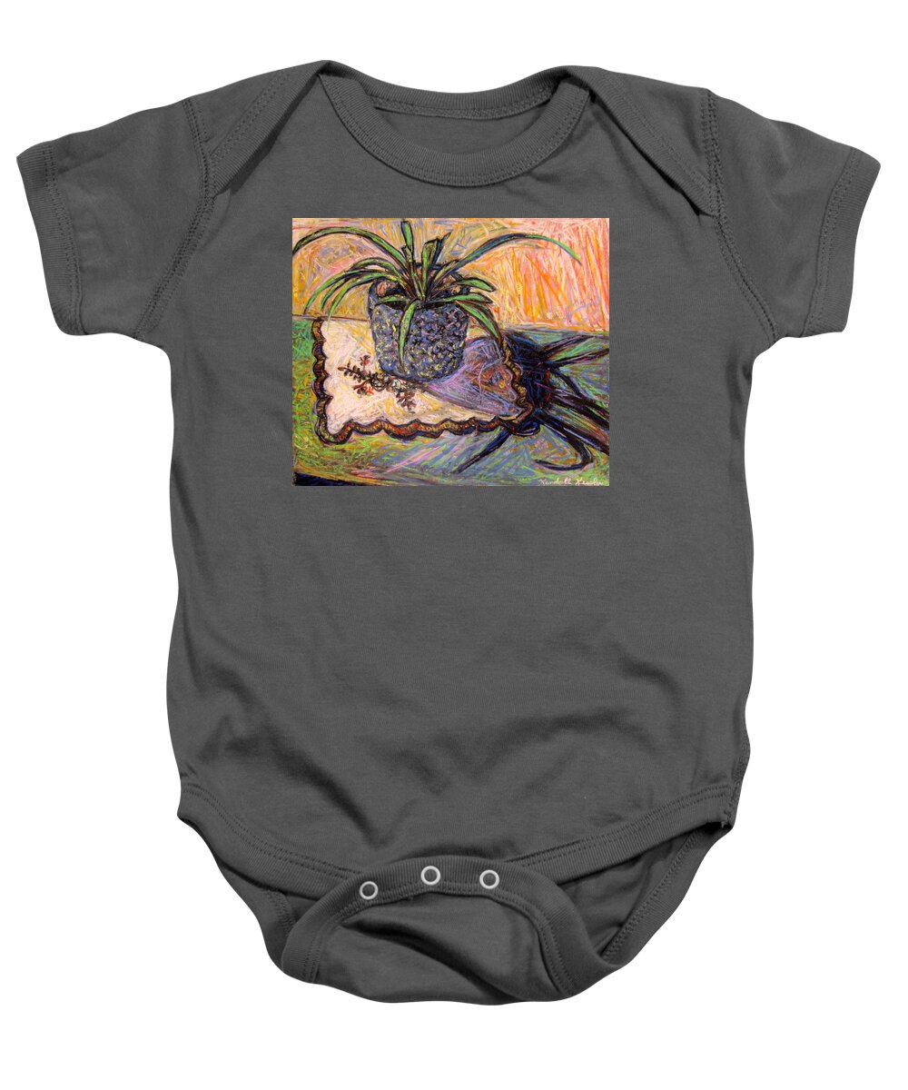 Still Life Baby Onesie featuring the painting Mary Beth's Gift by Kendall Kessler