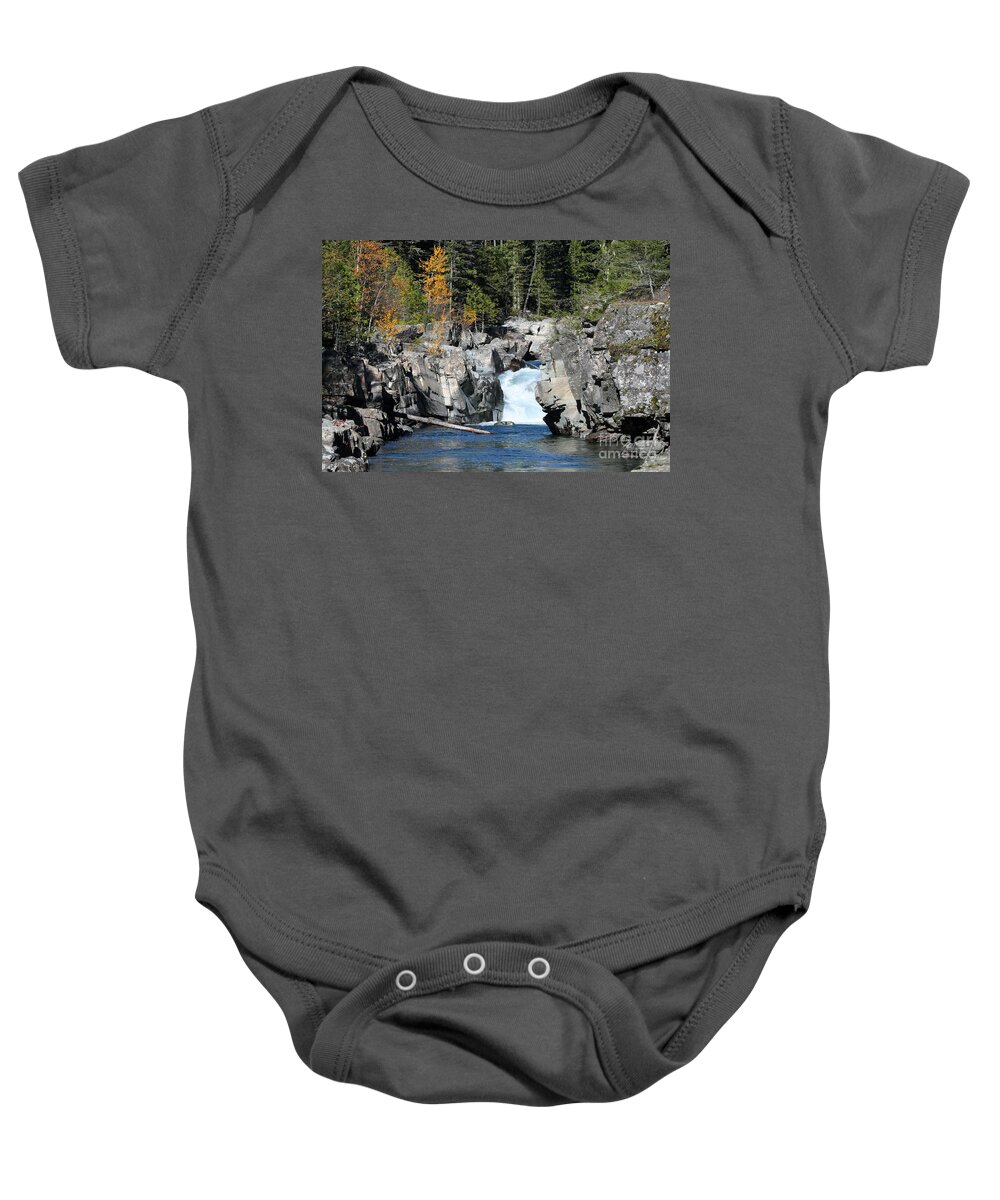 Montana Baby Onesie featuring the photograph McDonald Creek by Bob Hislop