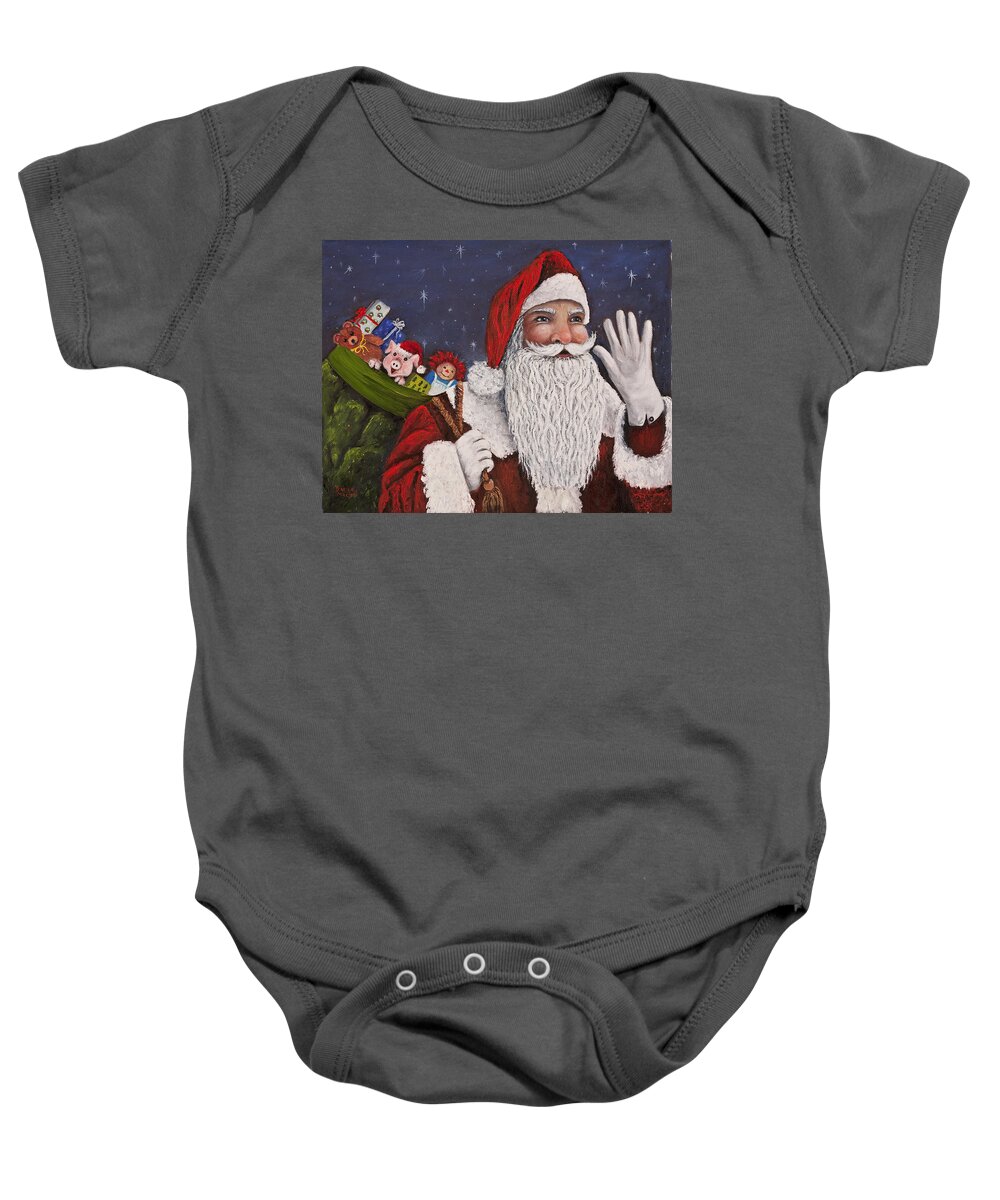 Merry Christmas Baby Onesie featuring the painting Merry Christmas To All by Darice Machel McGuire