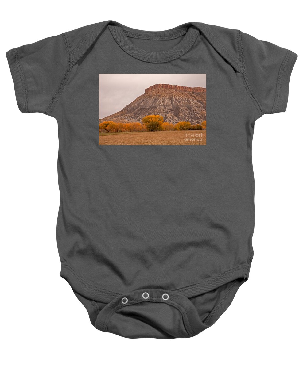 Afternoon Baby Onesie featuring the photograph Mesa by Fred Stearns