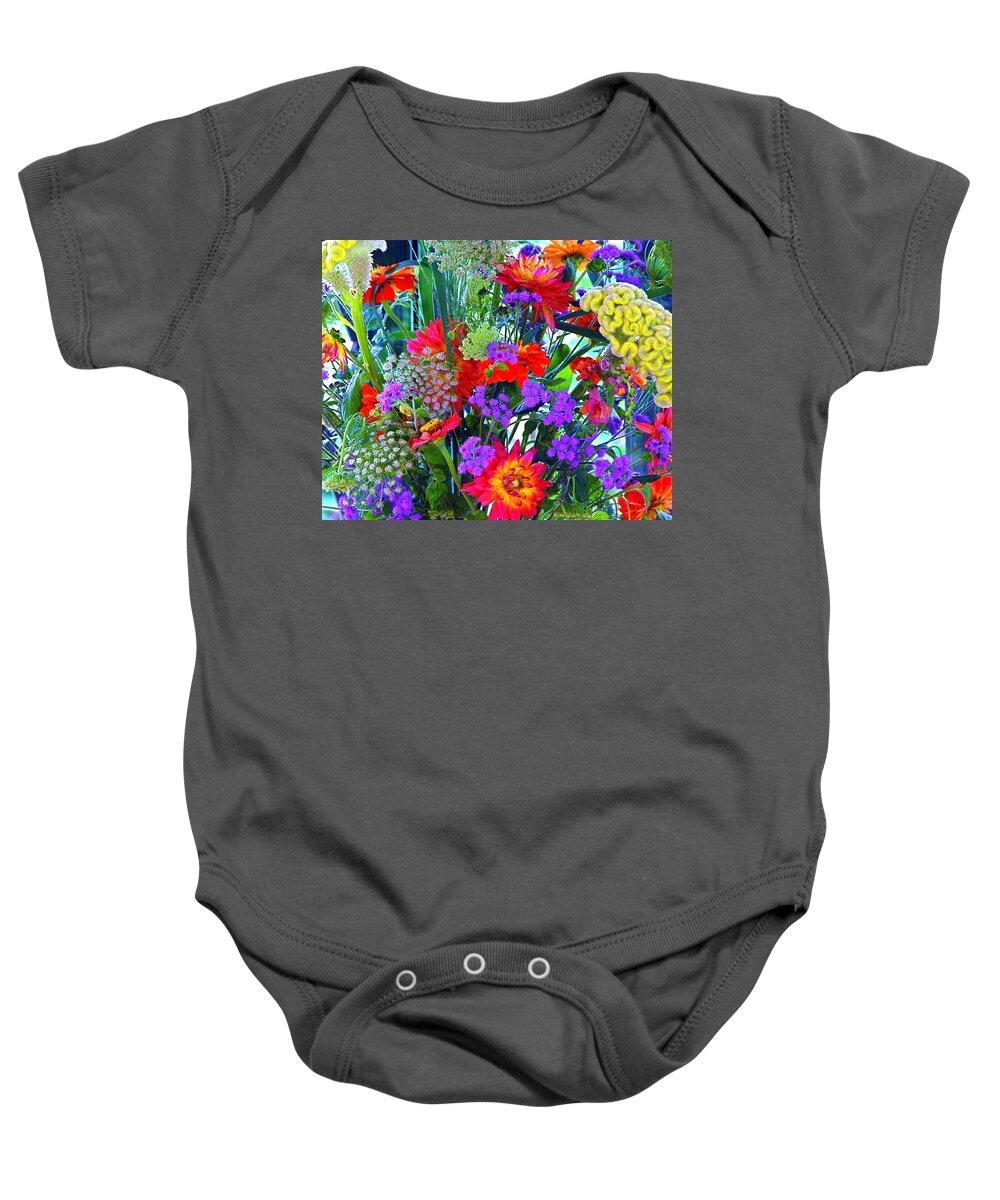 Floral Baby Onesie featuring the photograph Mid August Bouquet by Byron Varvarigos