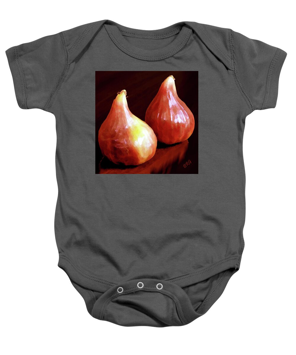 Fruit Baby Onesie featuring the photograph Midnight Figs by Ben and Raisa Gertsberg