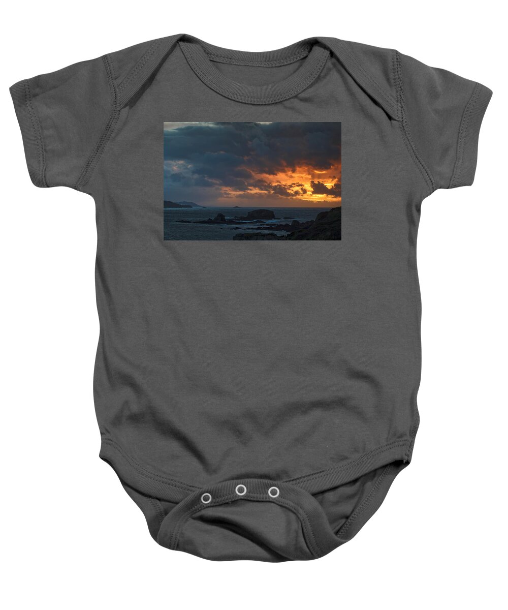 Seascape Baby Onesie featuring the photograph Mirandas Islands Galicia Spain by Pablo Avanzini