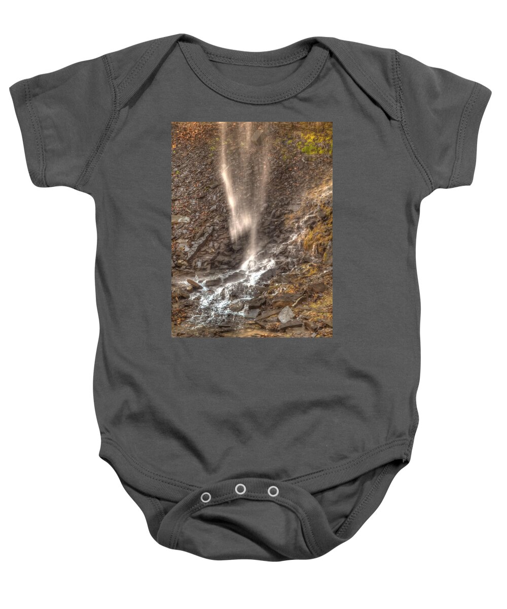 Watkins Glen Baby Onesie featuring the photograph Mists in the Glen by Joshua House