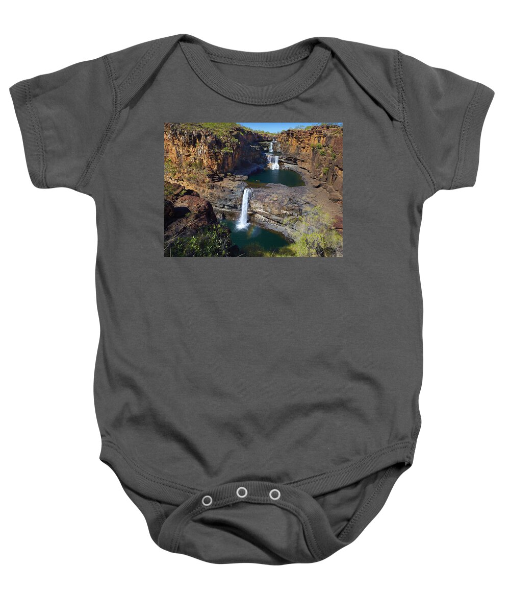 Martin Willis Baby Onesie featuring the photograph Mitchell Falls Mitchell Plateau by Martin Willis