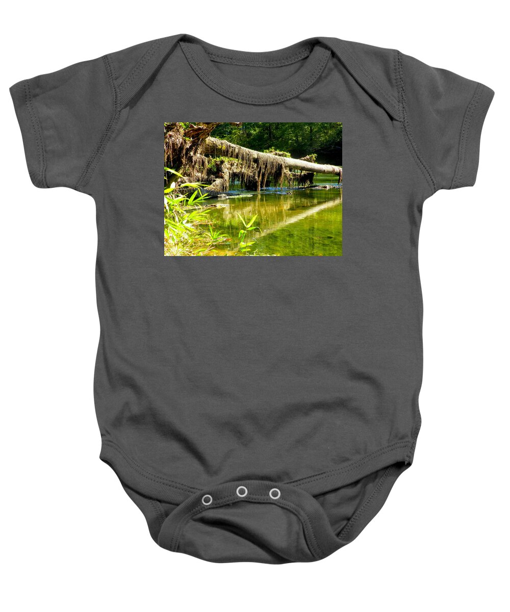 Moss Baby Onesie featuring the photograph Mossy Oak by Lisa Wooten