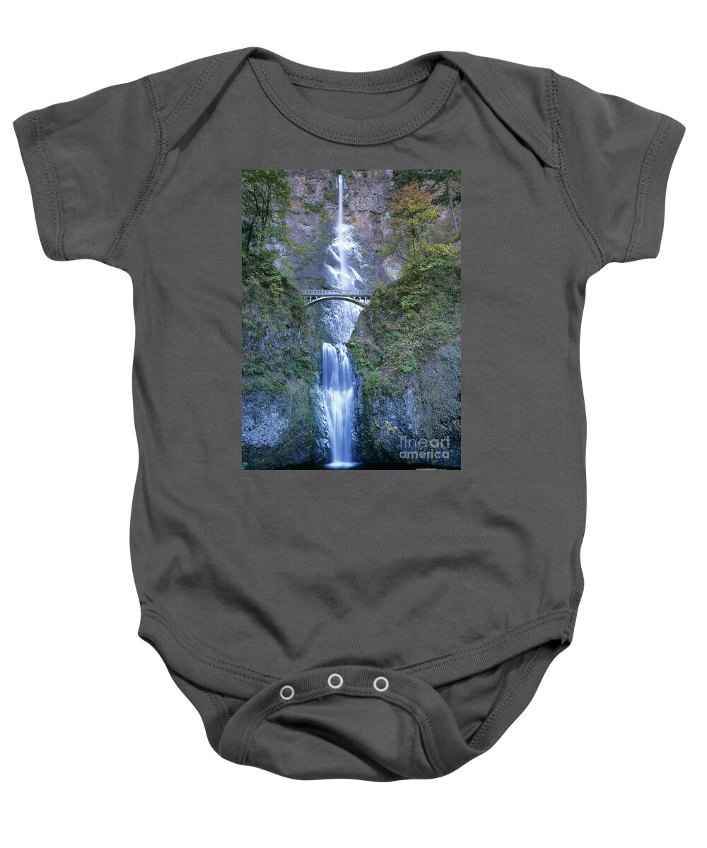 North America Baby Onesie featuring the photograph Multnomah Falls Columbia River Gorge by Dave Welling