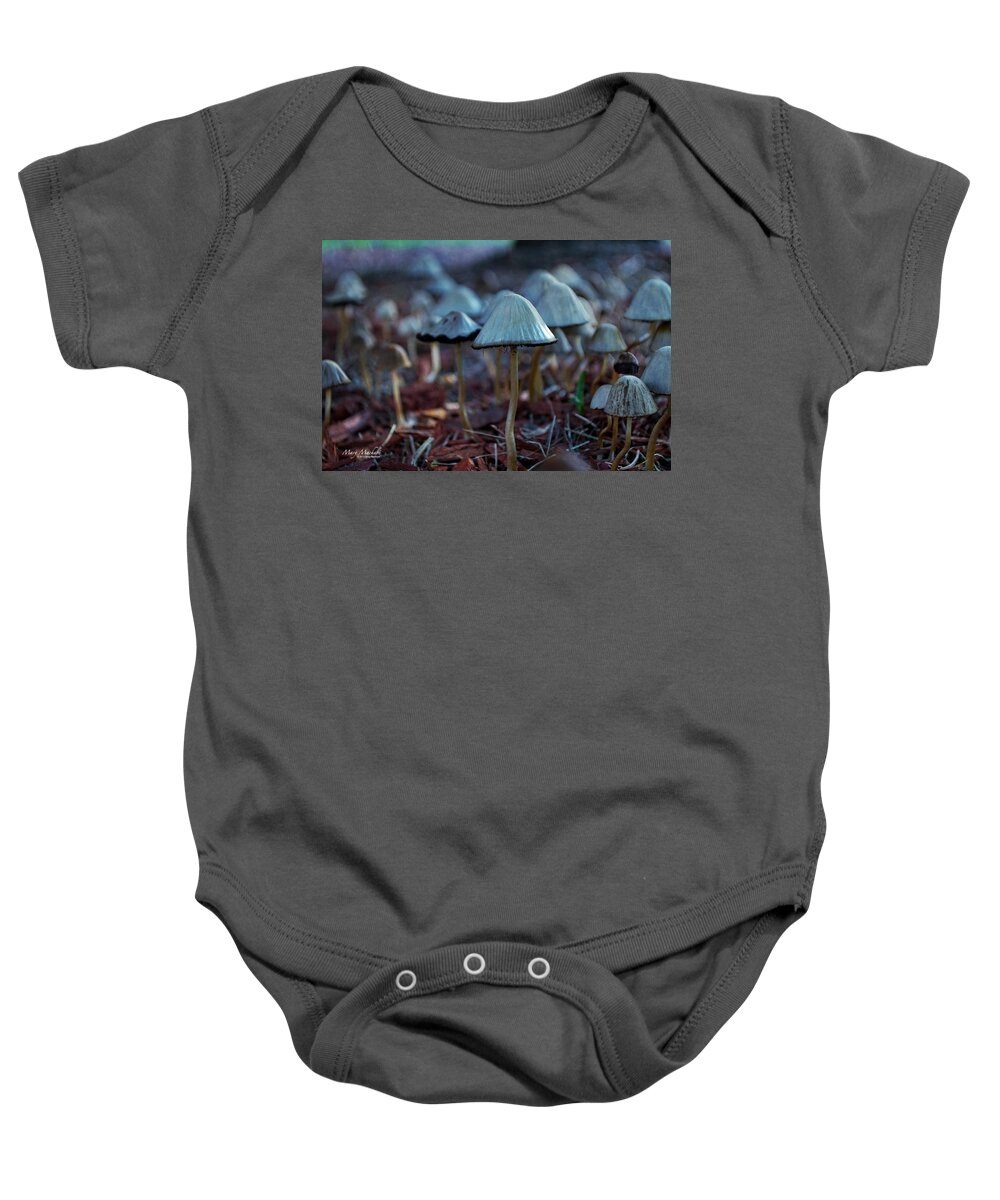 Mushroom Baby Onesie featuring the photograph Mushroom Forest by Mary Machare