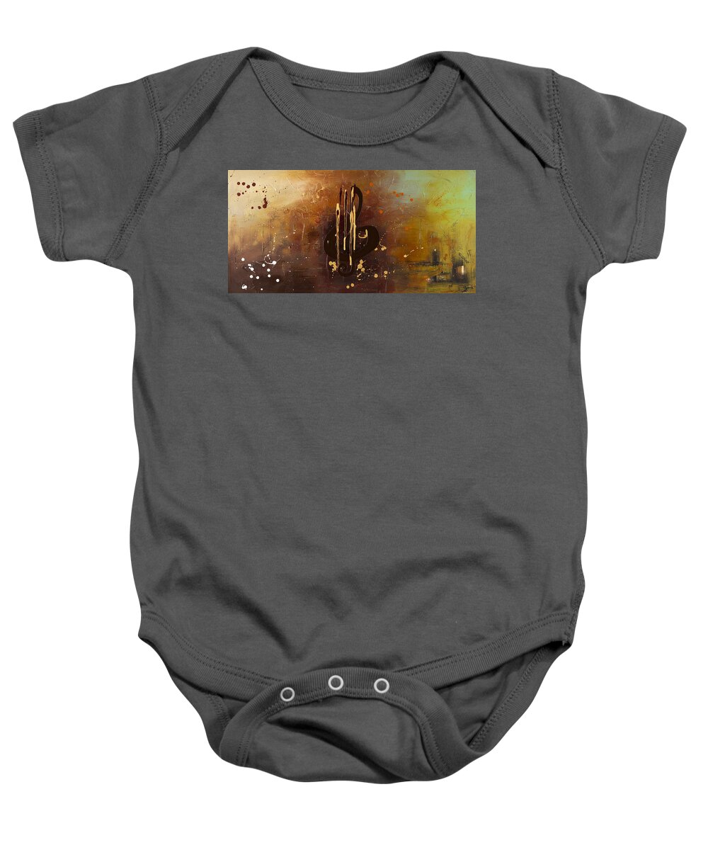 Music Abstract Art Baby Onesie featuring the painting Music All Around Us by Carmen Guedez