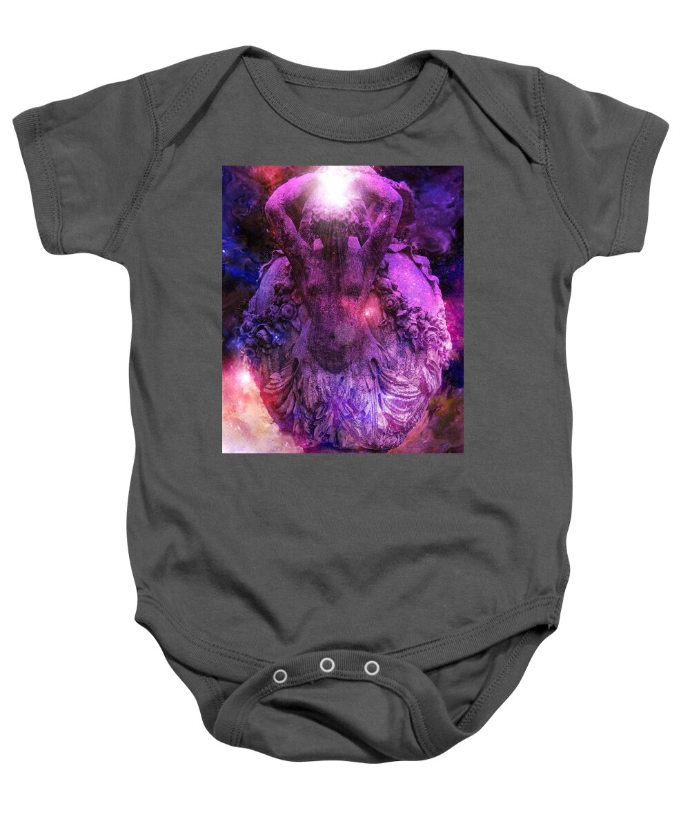 Star Baby Onesie featuring the digital art Nebula by Lilia S