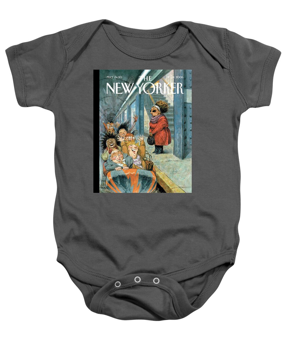 123446 Baby Onesie featuring the painting Rush Hour by Peter de Seve