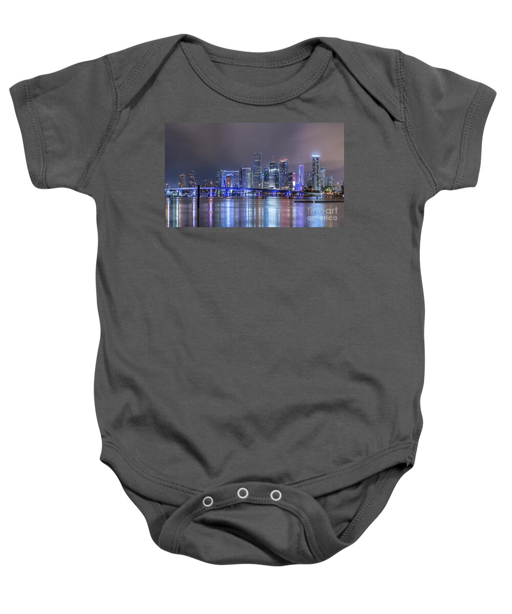 Miami Baby Onesie featuring the photograph Nocturnal Blossom by Evelina Kremsdorf
