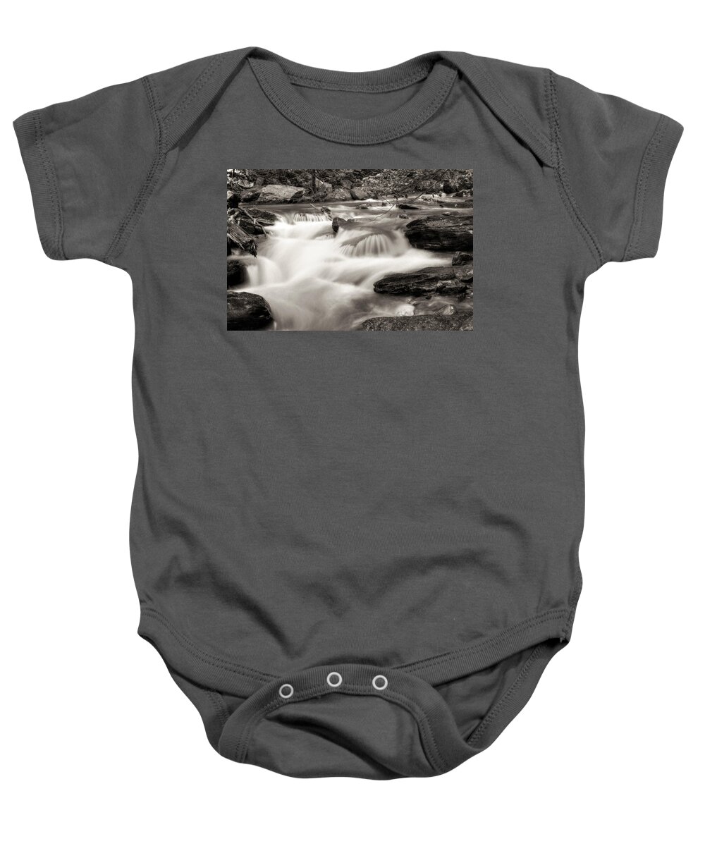 Waterfall Baby Onesie featuring the photograph North Georgia Mountains Creek by Greg and Chrystal Mimbs