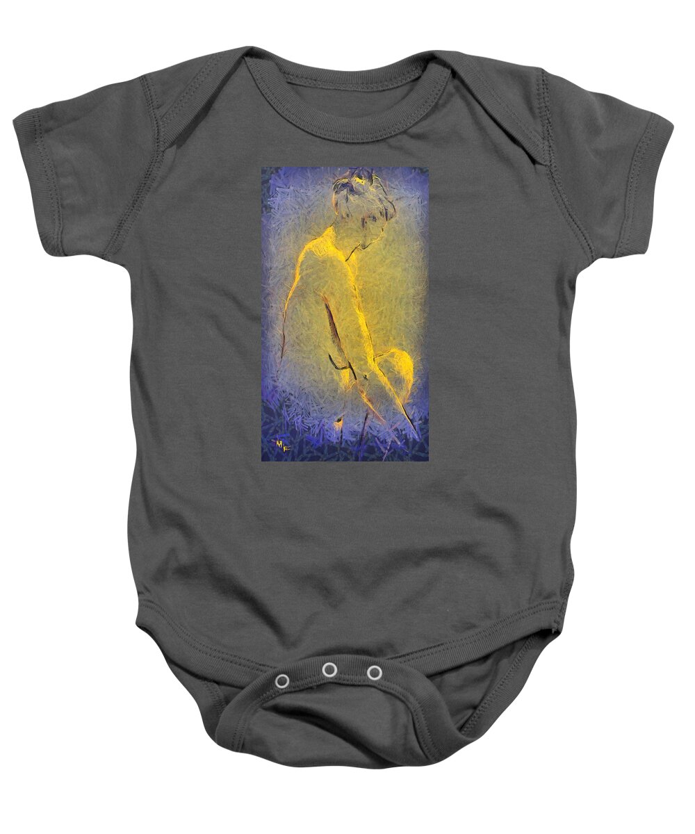 Nude Baby Onesie featuring the painting Nude IV by Dragica Micki Fortuna