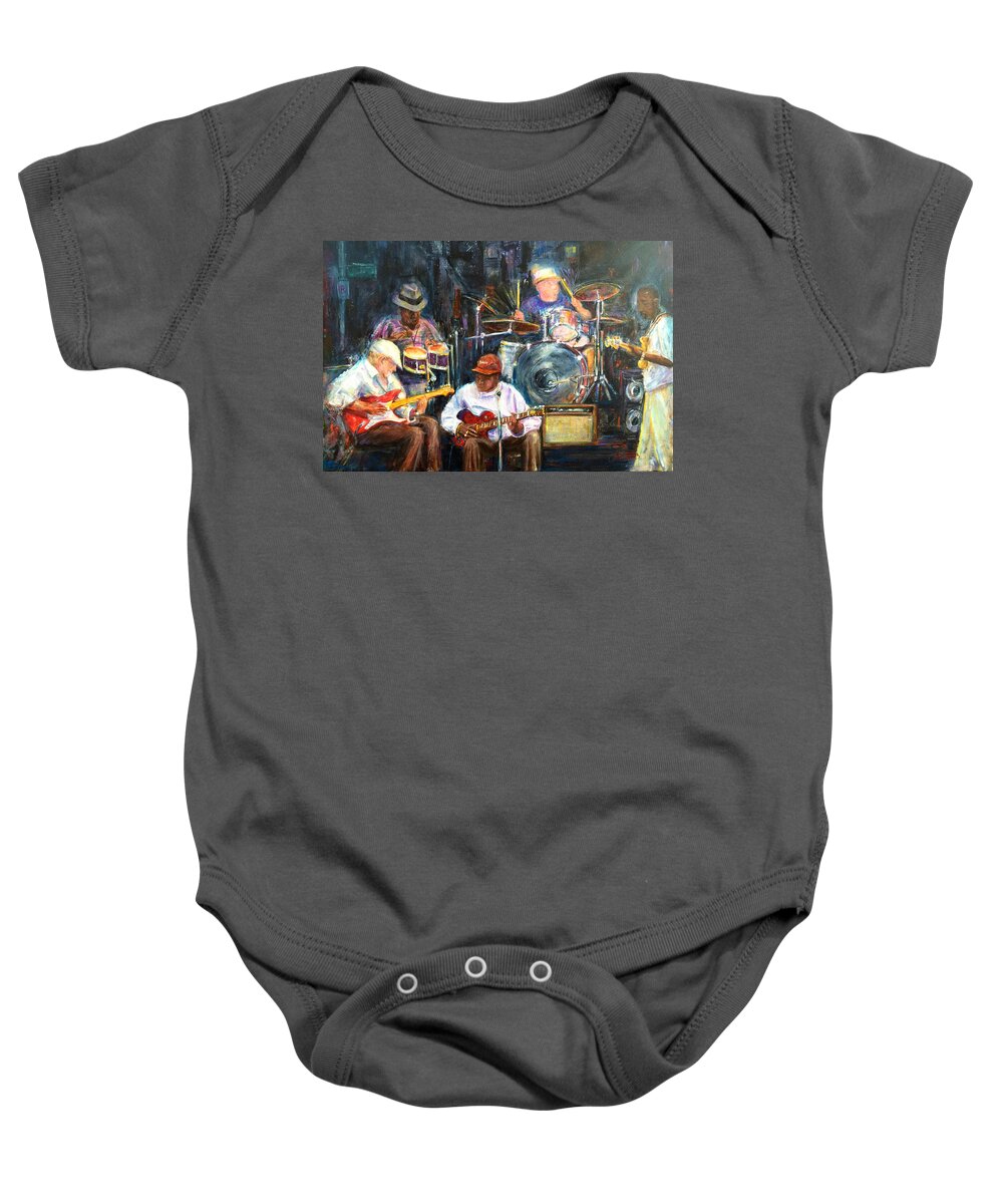 Prints Baby Onesie featuring the painting Nyc Blues by Jack Diamond