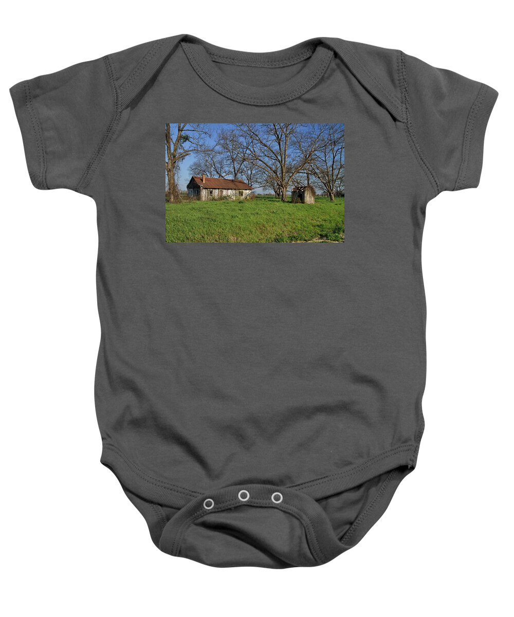 Barn Baby Onesie featuring the photograph Old and Forgotten by Kim Hojnacki