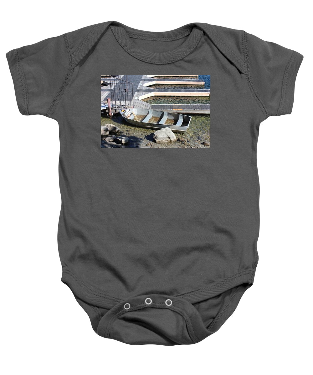 Boat Baby Onesie featuring the photograph Old Boat and Dock by Josh Bryant