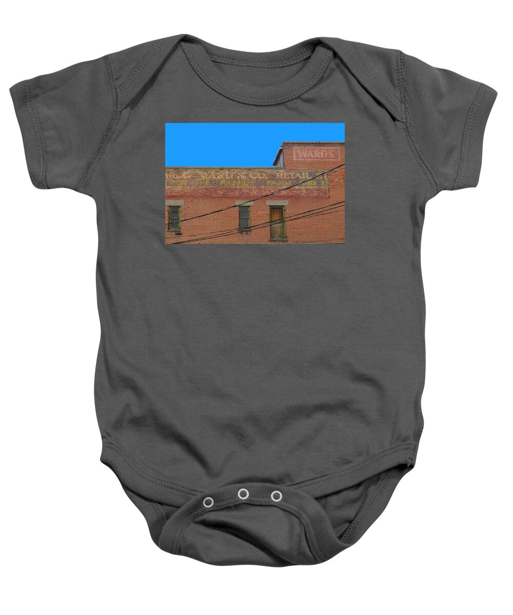In Focus Baby Onesie featuring the photograph Old Sign by Dart Humeston