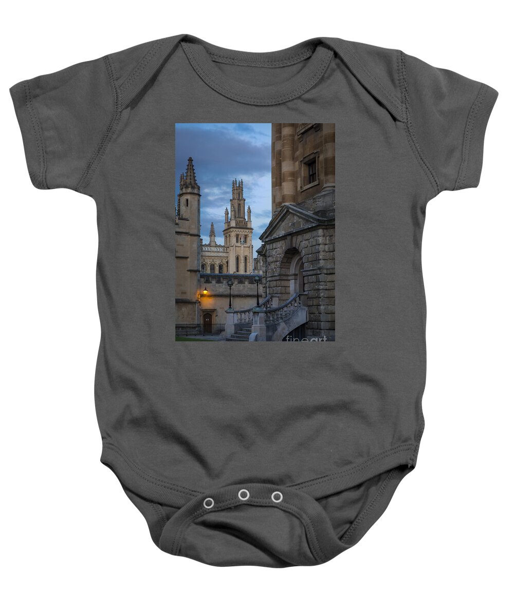 Oxford Baby Onesie featuring the photograph Oxford Evening by Brian Jannsen