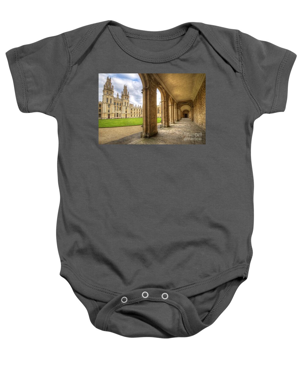 Oxford Baby Onesie featuring the photograph Oxford University - All Souls College 2.0 by Yhun Suarez