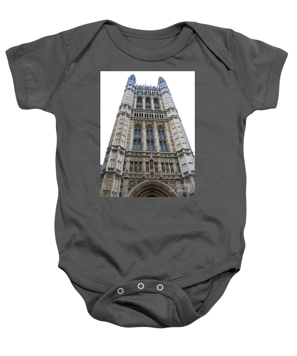 Palace Of Westminster Baby Onesie featuring the photograph Palace of Westminster by Denise Railey