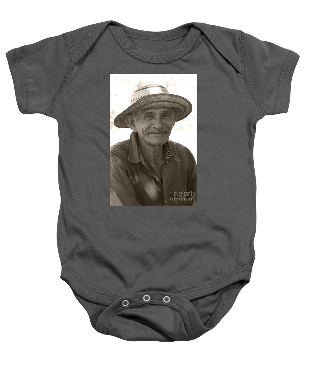 Heiko Baby Onesie featuring the photograph Panamanian Country Man by Heiko Koehrer-Wagner