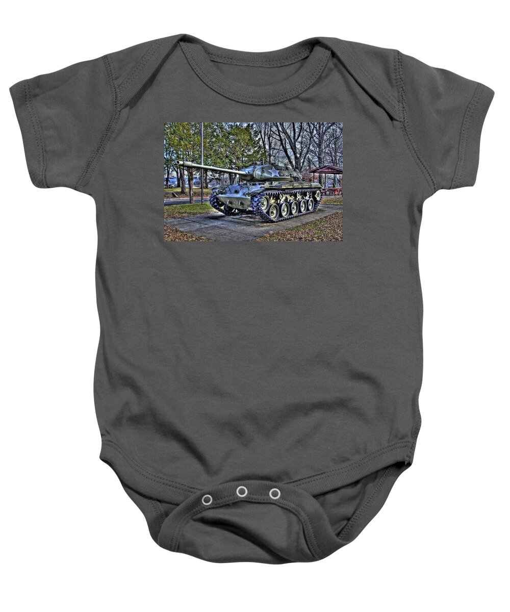 Movid Baby Onesie featuring the photograph Parkersburg Tank by Jonny D