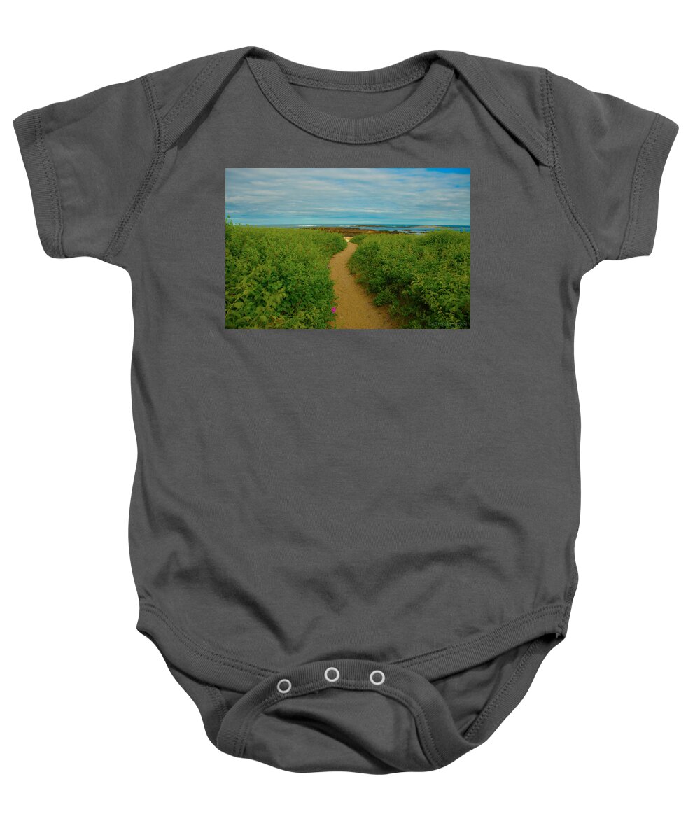 Biddeford Baby Onesie featuring the photograph Path to Blue by Brenda Jacobs