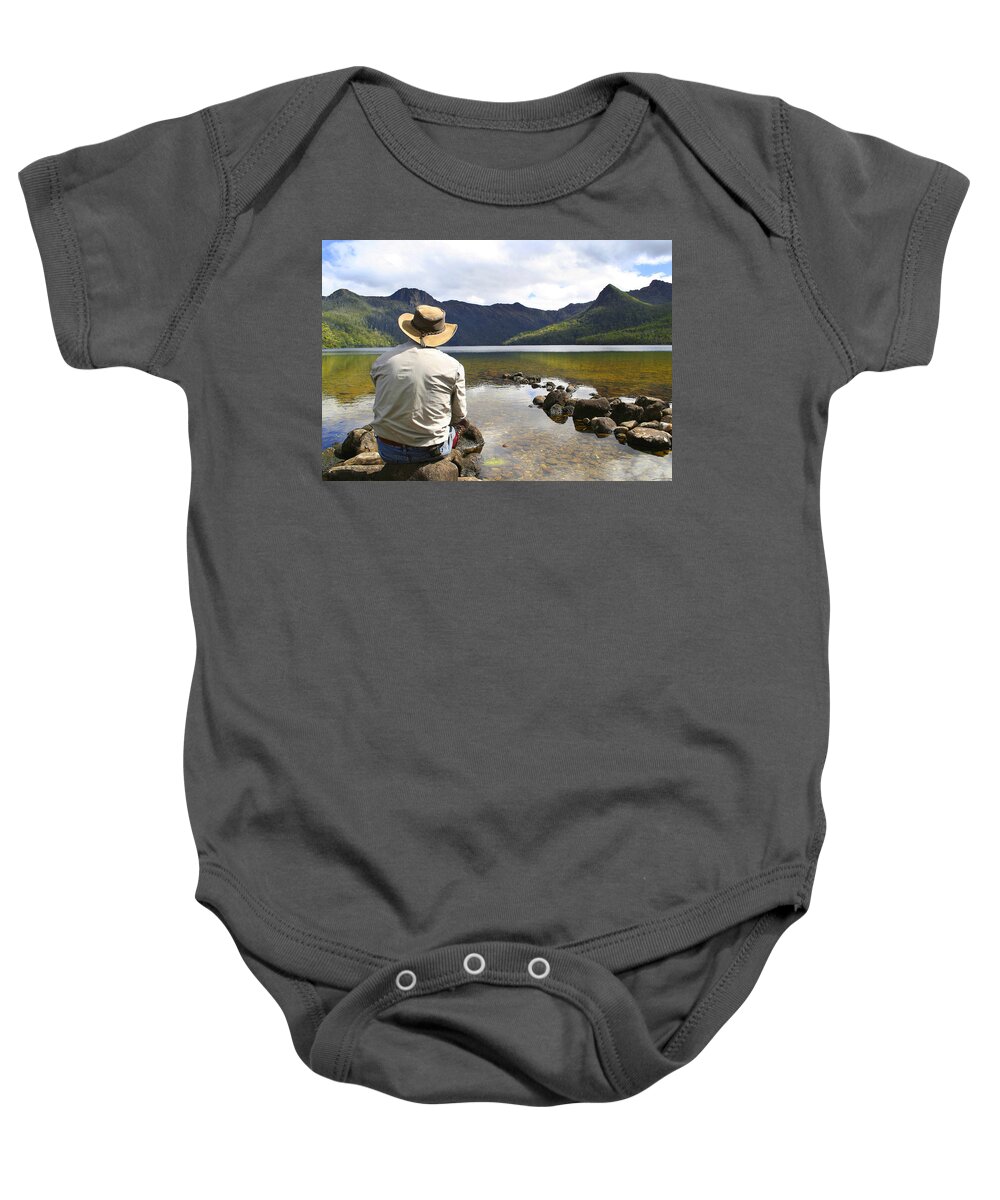 Peaceful Baby Onesie featuring the photograph Peace and Quiet by Anthony Davey