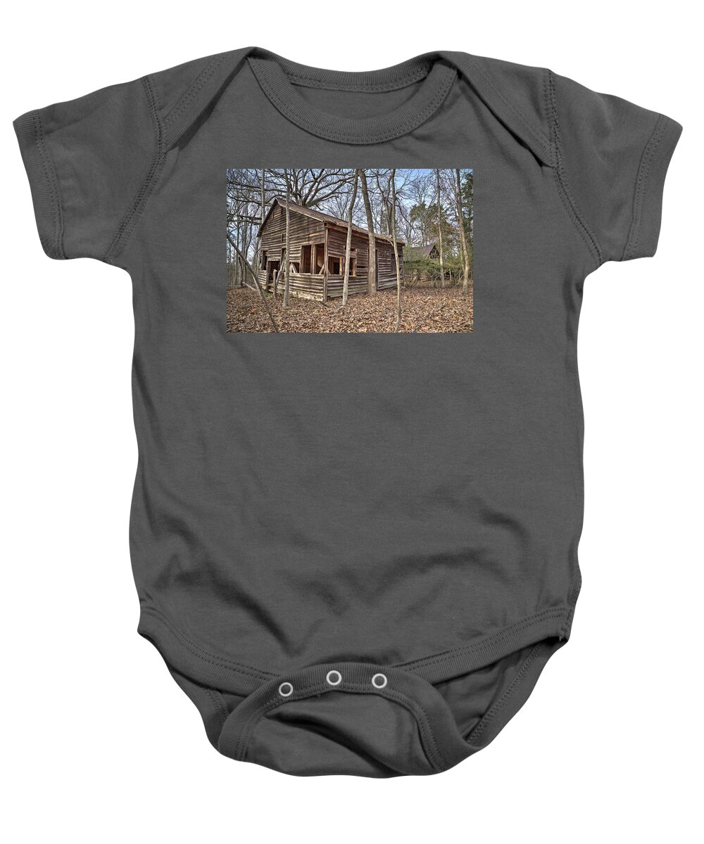 Old Baby Onesie featuring the photograph Peak Ruins-1 by Charles Hite
