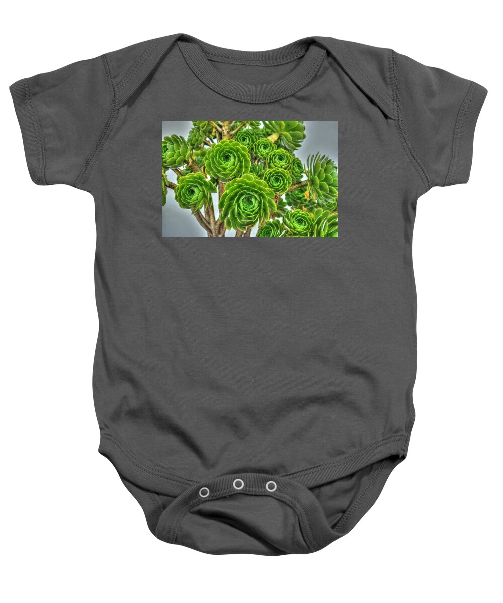 Floral Baby Onesie featuring the photograph Pedals of Green by Richard Gehlbach