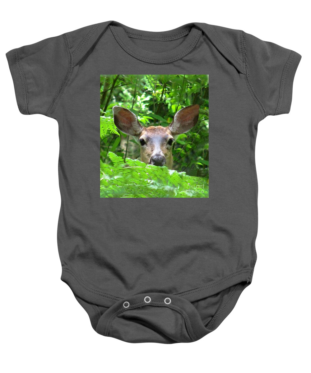 Wildlife Baby Onesie featuring the photograph Peek-A-Boo by Rory Siegel