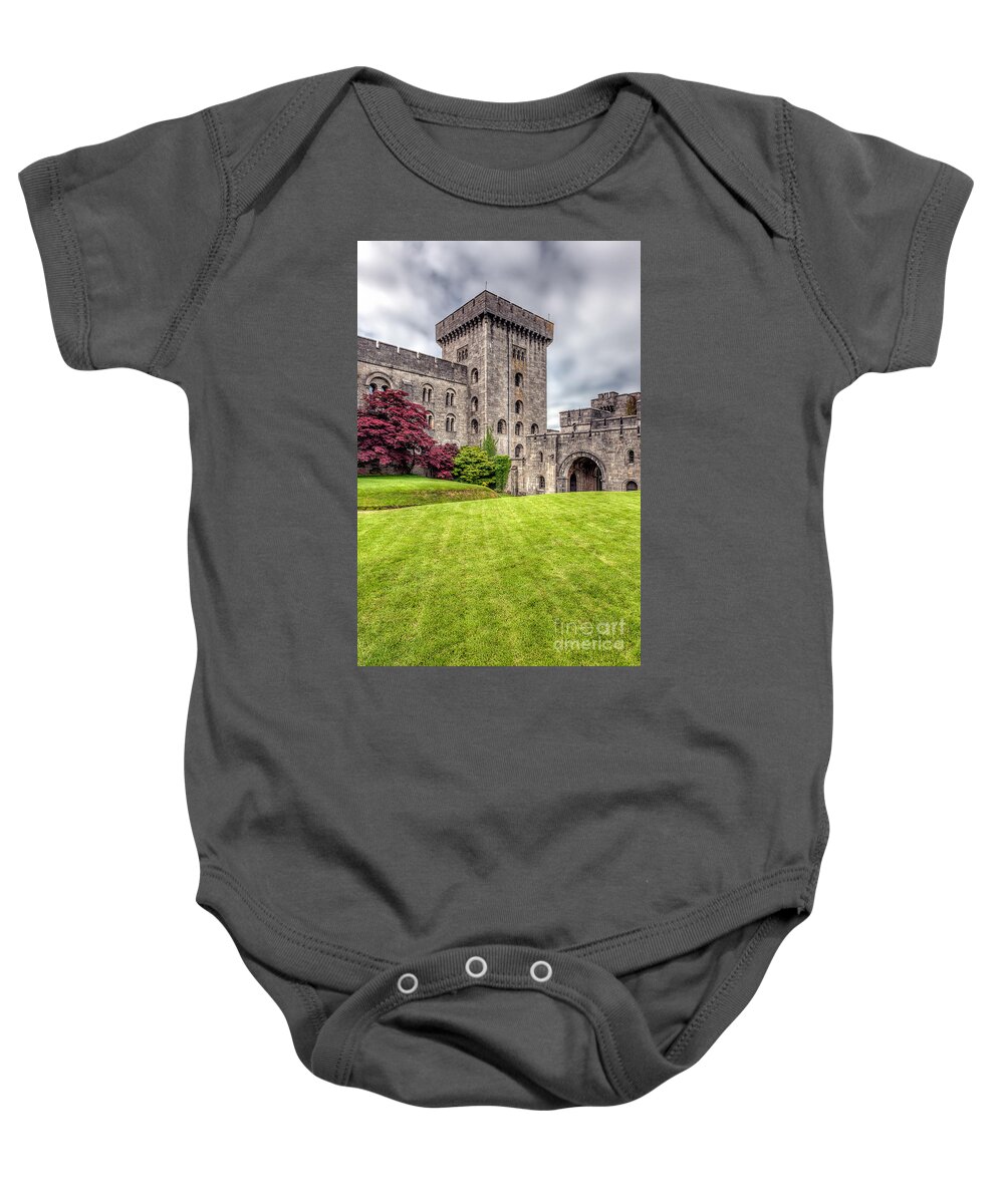 Arch Baby Onesie featuring the photograph Castle Grounds by Adrian Evans