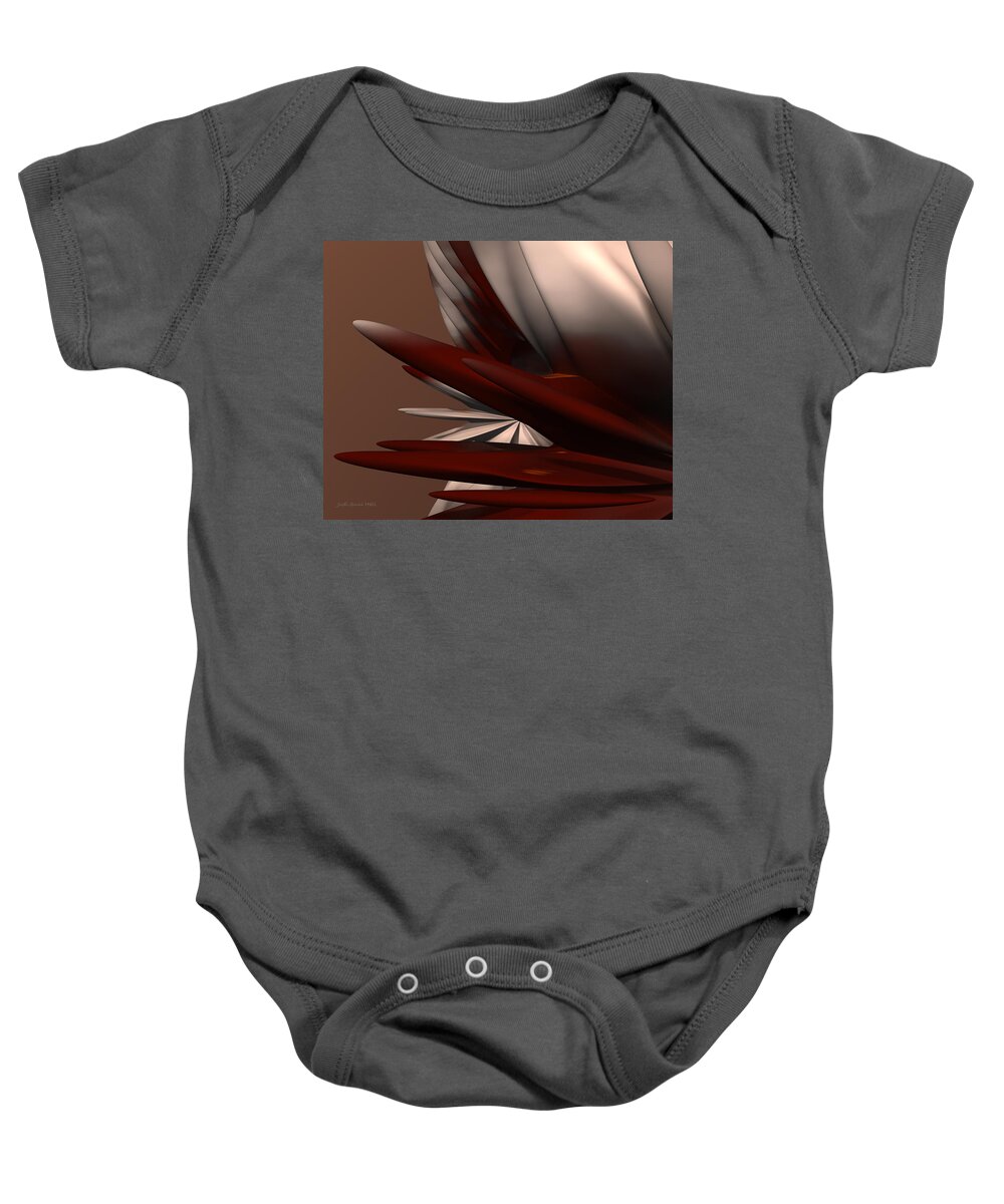 Petals Baby Onesie featuring the digital art Petals and Stone 2 by Judi Suni Hall
